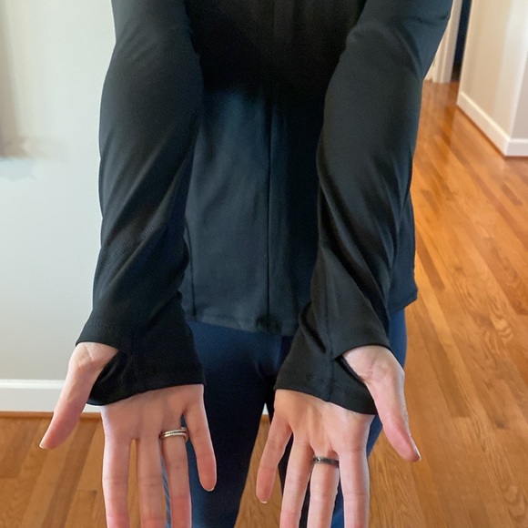 Shadow Sport black Fitted Mock-Neck 3/4 Zip Front Athletic running shirt Medium - Picture 5 of 10